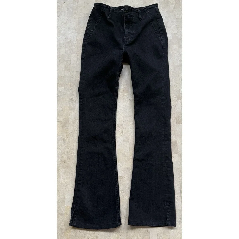 WE THE FREE By Free People Level Up Slit Bootcut Jeans Women's Size 27 Black
